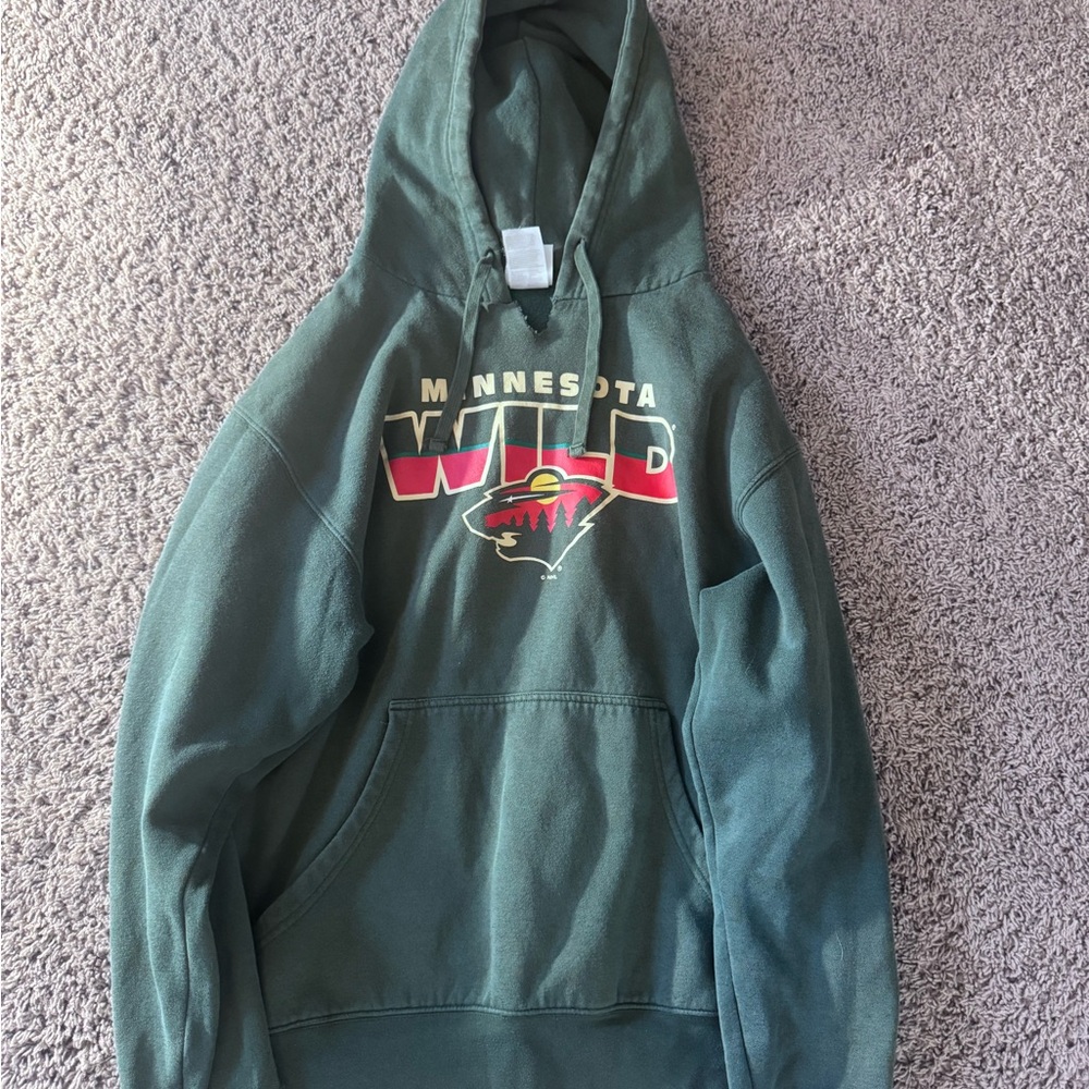 NHL Minnesota Wild Green Crewneck Hoodie